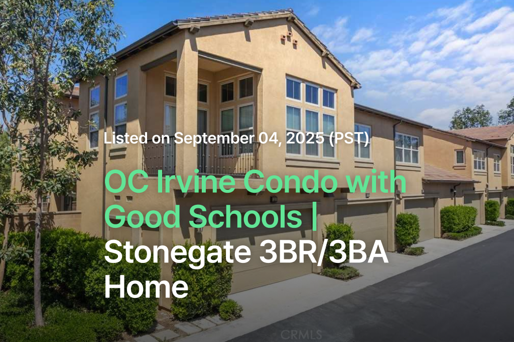OC Irvine Condo with Good Schools