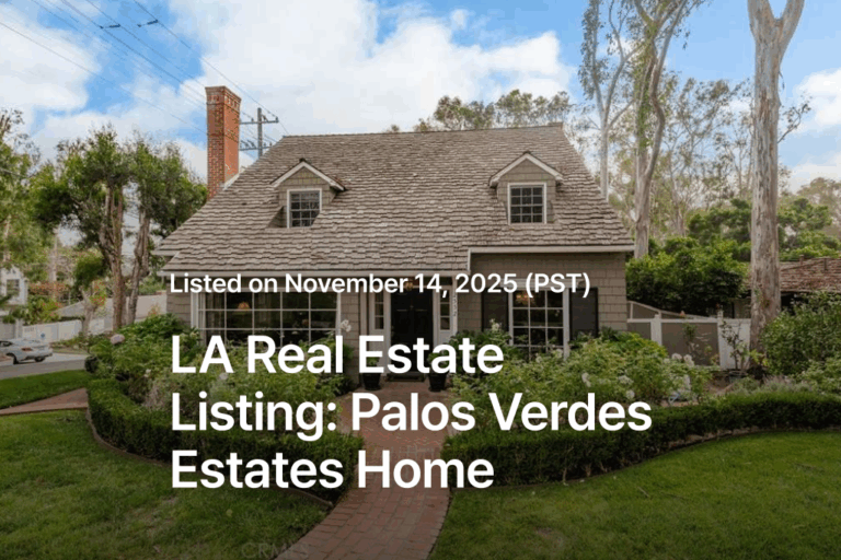 LA Real Estate Listing: Palos Verdes Estates Home