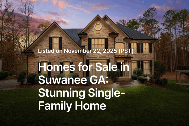 Homes for Sale in Suwanee GA: Stunning Single-Family Home