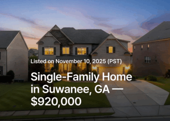 Single-Family Home in Suwanee, GA — $920,000