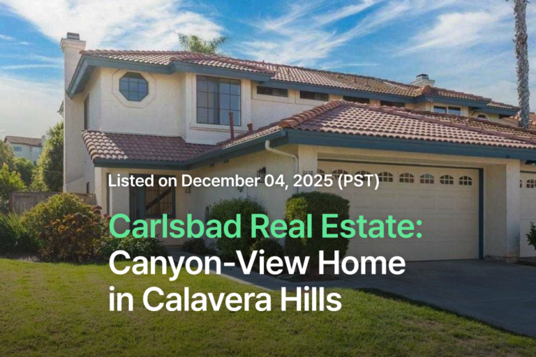 Carlsbad Real Estate | Canyon-View Home in Calavera Hills