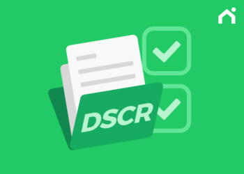 DSCR loan document folder with check marks for application requirements
