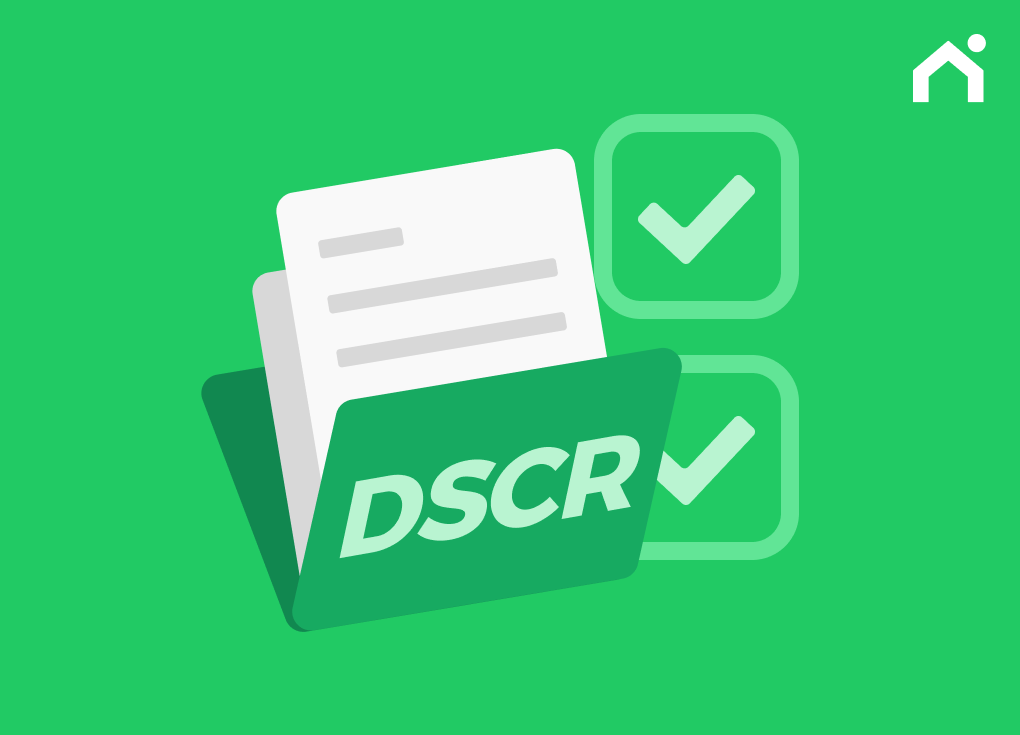 DSCR loan document folder with check marks for application requirements