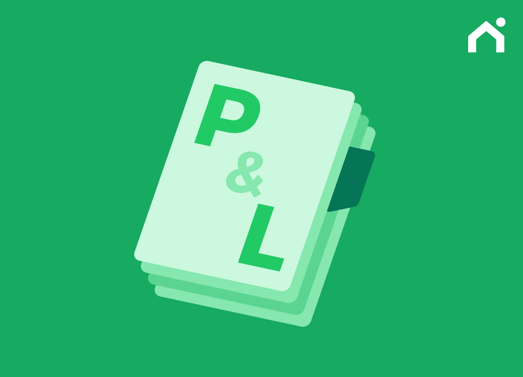 Stack of P&L documents for a mortgage profit and loss statement