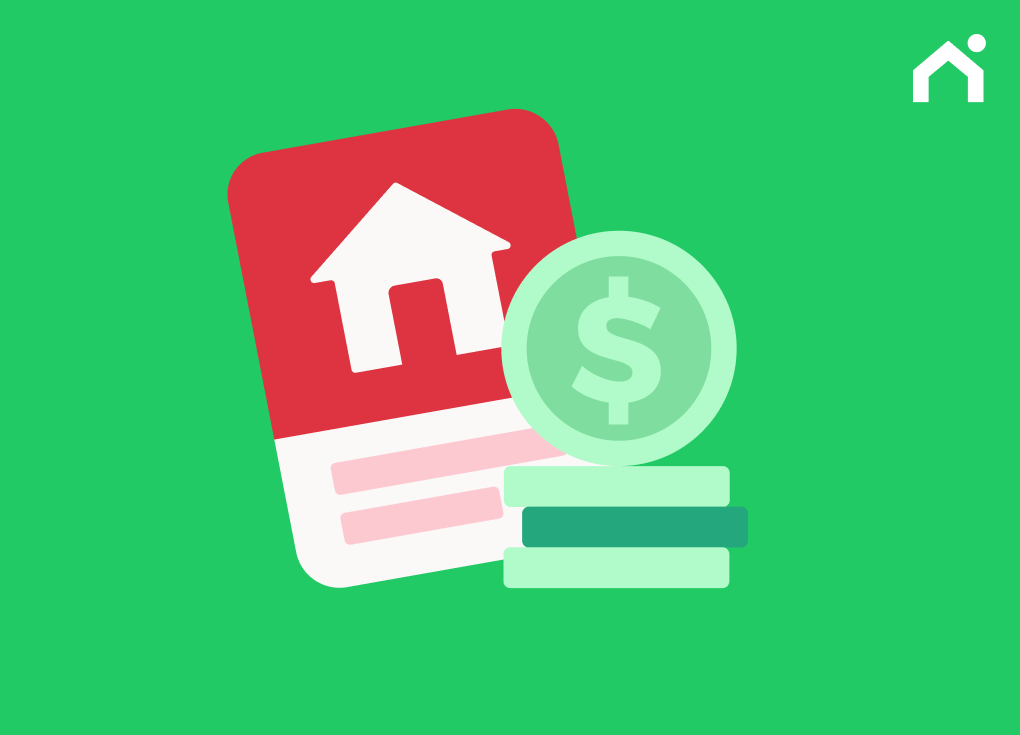Home loan document and dollar coins representing Rocket ONE+ upfront costs
