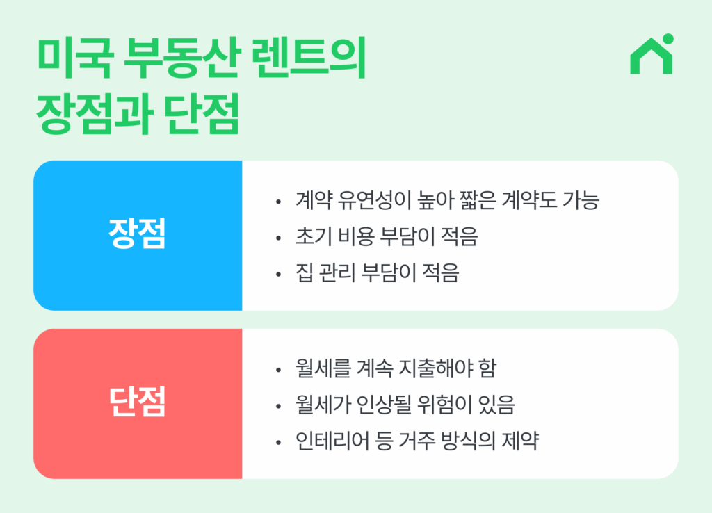 미국 부동산 렌트의 장점과 단점