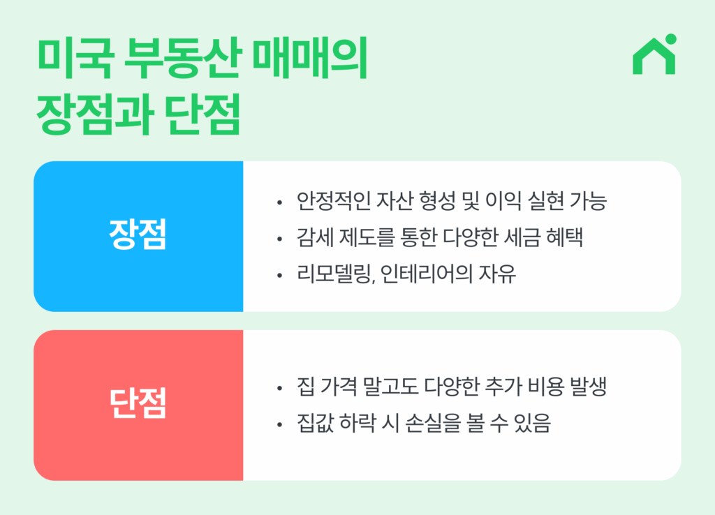 미국 부동산 매매의 장점과 단점
