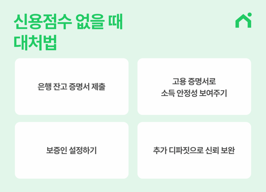 신용점수 없을 때 대처법