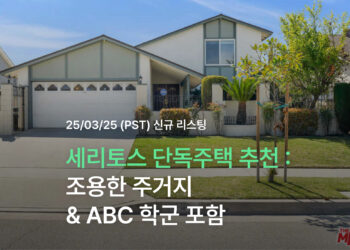 세리토스 단독주택 추천 : 조용한 주거지 & ABC 학군 포함
