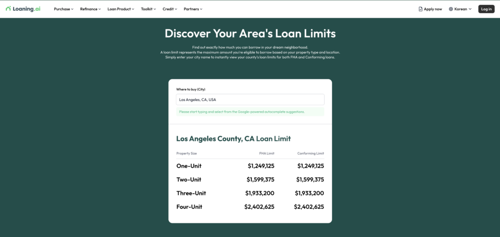 conforming loan limits by county